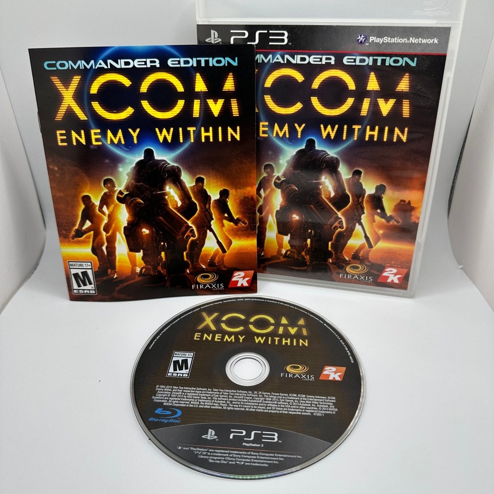 PS3 XCOM: Enemy Within Commander Edition Sony PlayStation 3 manual case
